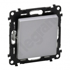 VALENA LIFE PRZYCISK PRZEŁĄCZY NO_NC ALUMINIUM 6 A - 250 V