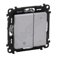 VALENA LIFE ŚCIEMNIACZ PRZYCISKOWY BEZ ZACISKU NEUTRALNEGO ALUMINIUM 230 V VALENA LIFE ŚCIEMNIACZ PRZYCISKOWY BEZ ZACISKU NEUTRALNEGO ALUMINIUM 230 V