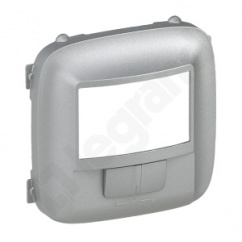 Valena Allure - Plakietka łącznika automatycznego z przełącznikiem ON-OFF ALUMINIUM