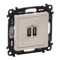 VALENA LIFE ŁADOWARKA Z GNIAZDEM 2 x USB KREMOWA VALENA LIFE ŁADOWARKA Z GNIAZDEM 2 x USB KREMOWA