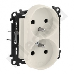VALENA LIFE GNIAZDO 2 P+Z Z PRZESŁONĄ DO RAMEK WIELOKROTNYCH KREMOWE 16 A – 250 V~ VALENA LIFE GNIAZDO 2 P+Z Z PRZESŁONĄ DO RAMEK WIELOKROTNYCH KREMOWE 16 A – 250 V~