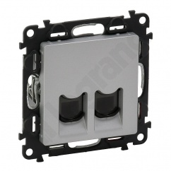VALENA LIFE GNIAZDO 2 x RJ 11 ALUMINIUM VALENA LIFE GNIAZDO 2 x RJ 11 ALUMINIUM