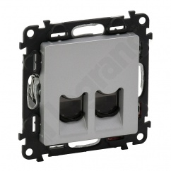 VALENA LIFE GNIAZDO 2 x RJ 45 kat. 5e UTP ALUMINIUM VALENA LIFE GNIAZDO 2 x RJ 45 kat. 5e UTP ALUMINIUM