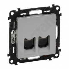 VALENA LIFE GNIAZDO 2 x RJ 45 kat. 6 UTP ALUMINIUM VALENA LIFE GNIAZDO 2 x RJ 45 kat. 6 UTP ALUMINIUM