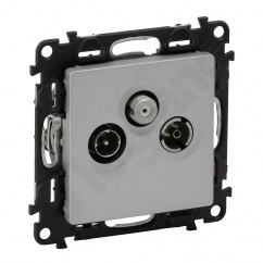 VALENA LIFE GNIAZDO TV-RD-SAT ALUMINIUM VALENA LIFE GNIAZDO TV-RD-SAT ALUMINIUM