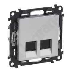 VALENA LIFE GNIAZDO 2 x RJ 45 kat. 5e FTP ALUMINIUM VALENA LIFE GNIAZDO 2 x RJ 45 kat. 5e FTP ALUMINIUM