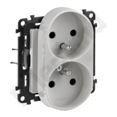 VALENA LIFE GNIAZDO 2 P+Z Z PRZESŁONĄ DO RAMEK WIELOKROTNYCH ALUMINIUM16 A – 250 V~ VALENA LIFE GNIAZDO 2 P+Z Z PRZESŁONĄ DO RAMEK WIELOKROTNYCH ALUMINIUM16 A – 250 V~