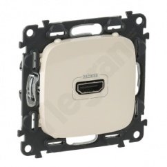GNIAZDO HDMI 1.3 Z ZACISKAMI ŚRUBOWYMI KREMOWY