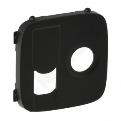 Valena Allure - Plakietka gniazd TV+RJ45 CZARNA
