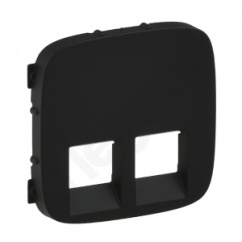 Valena Allure - Plakietka gniazda 2 x RJ45 CZARNA