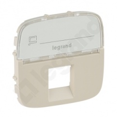Valena Allure - Plakietka gniazda RJ45 KREMOWA z uchwytem etykiety
