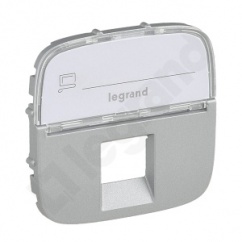 Valena Allure - Plakietka gniazda RJ45 ALUMINIUM z uchwytem etykiety