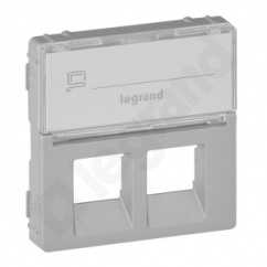 VALENA LIFE PLAKIETKA Z ETYKIETĄ GNIAZDA 2 x RJ 45 ALUMINIUM VALENA LIFE PLAKIETKA Z ETYKIETĄ GNIAZDA 2 x RJ 45 ALUMINIUM